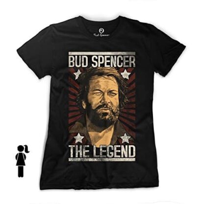 Bud Spencer - Girls - THE LEGEND - T-Shirt (schwarz)