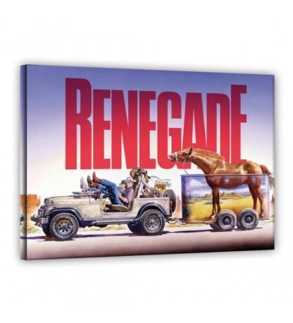 Terence Hill - Jeep Seite - Renegade - Leinwand - Renato Casaro Edition