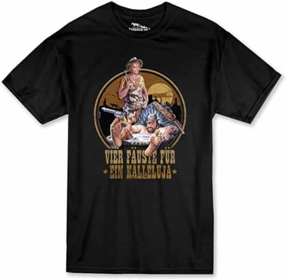 Terence Hill Bud Spencer - Vier Fäuste für ein Halleluja T-Shirt (schwarz)