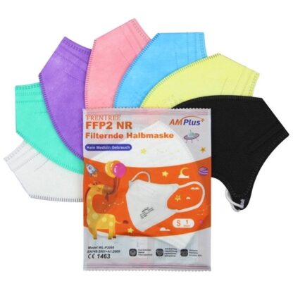 AM Plus FFP2 Maske für Kinder farbig